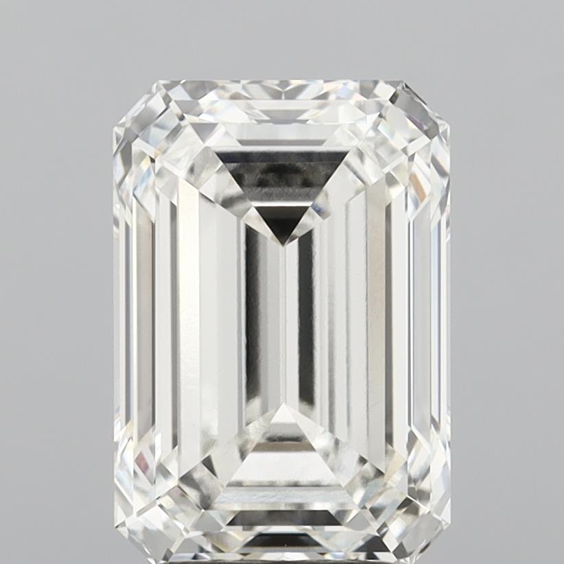 5.04 Carat Emerald Shaped, Ideal Cut, H Color, VVS2 Clarity, IGI Certified Lab Grown Diamond