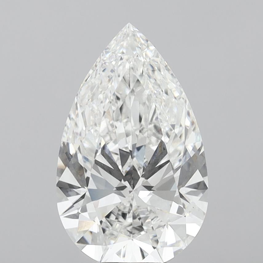 6.07 Carat Pear Shaped, Ideal Cut, E Color, VS1 Clarity, IGI Certified Lab Grown Diamond