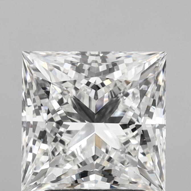 3.09 Carat Princess Shaped, Ideal Cut, E Color, VS1 Clarity, IGI Certified Lab Grown Diamond