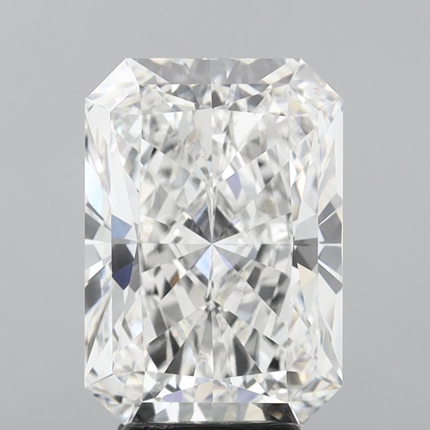 5.09 Carat Radiant Shaped, Ideal Cut, F Color, VVS2 Clarity, IGI Certified Lab Grown Diamond