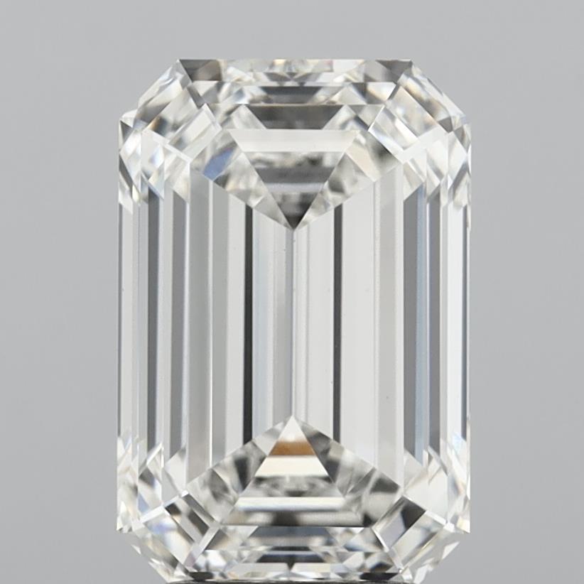5.07 Carat Emerald Shaped, Ideal Cut, G Color, VVS2 Clarity, IGI Certified Lab Grown Diamond