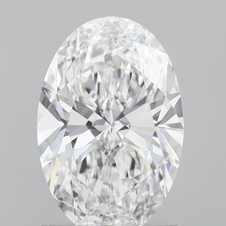 1.50 Carat Oval Shaped, Ideal Cut, D Color, VVS2 Clarity, IGI Certified Lab Grown Diamond