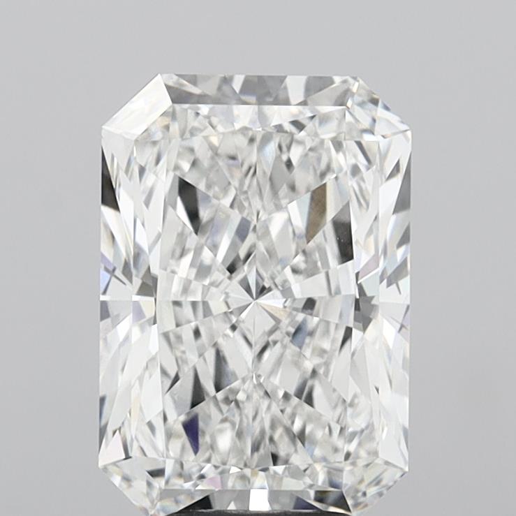 5.01 Carat Radiant Shaped, Ideal Cut, F Color, VVS2 Clarity, IGI Certified Lab Grown Diamond