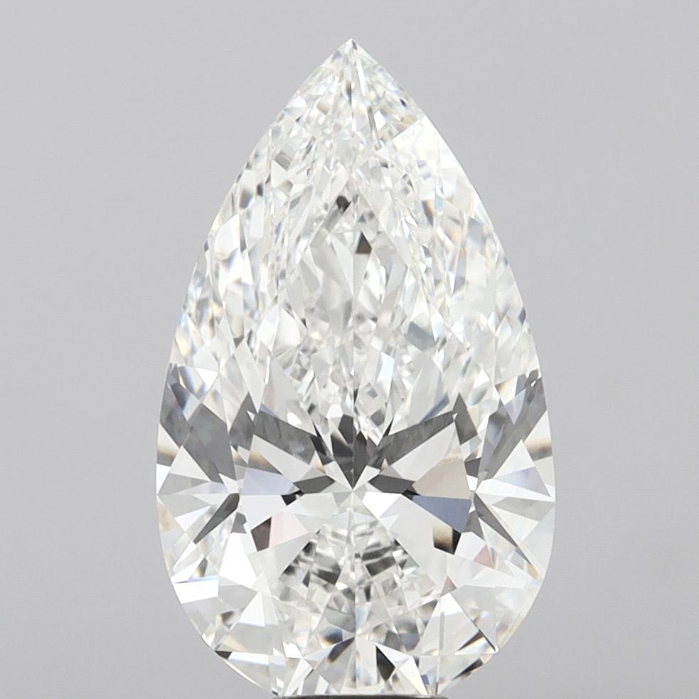 9.59 Carat Pear Shaped, Ideal Cut, F Color, VVS1 Clarity, IGI Certified Lab Grown Diamond