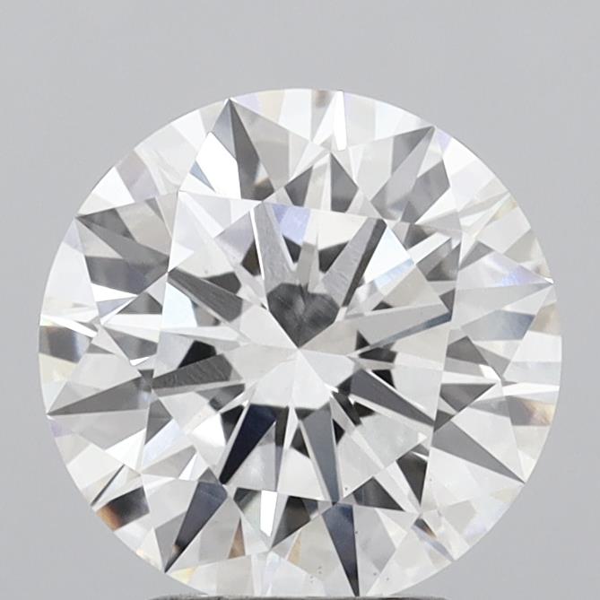 2.84 Carat Round Shaped, Ideal Cut, E Color, VVS2 Clarity, IGI Certified Lab Grown Diamond