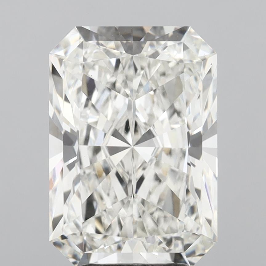 6.04 Carat Radiant Shaped, Ideal Cut, F Color, VVS2 Clarity, IGI Certified Lab Grown Diamond