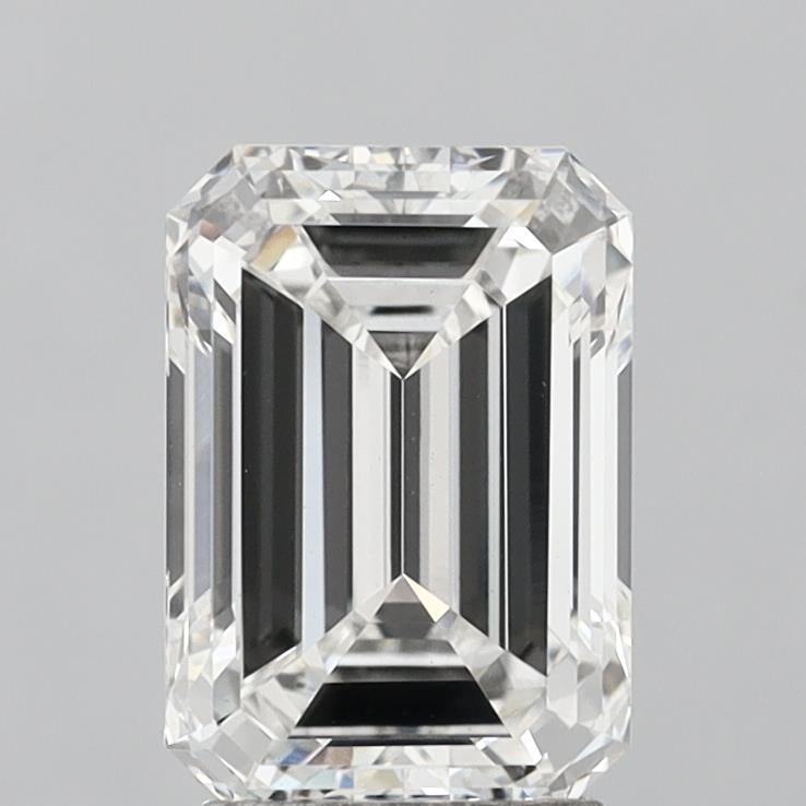 3.01 Carat Emerald Shaped, Ideal Cut, F Color, VS1 Clarity, IGI Certified Lab Grown Diamond