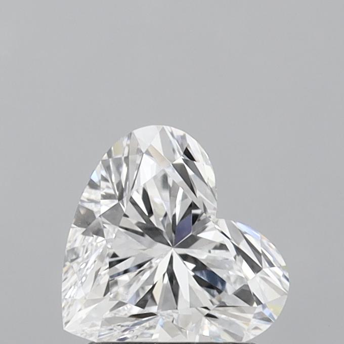 1.31 Carat Heart Shaped, Ideal Cut, D Color, VS1 Clarity, IGI Certified Lab Grown Diamond