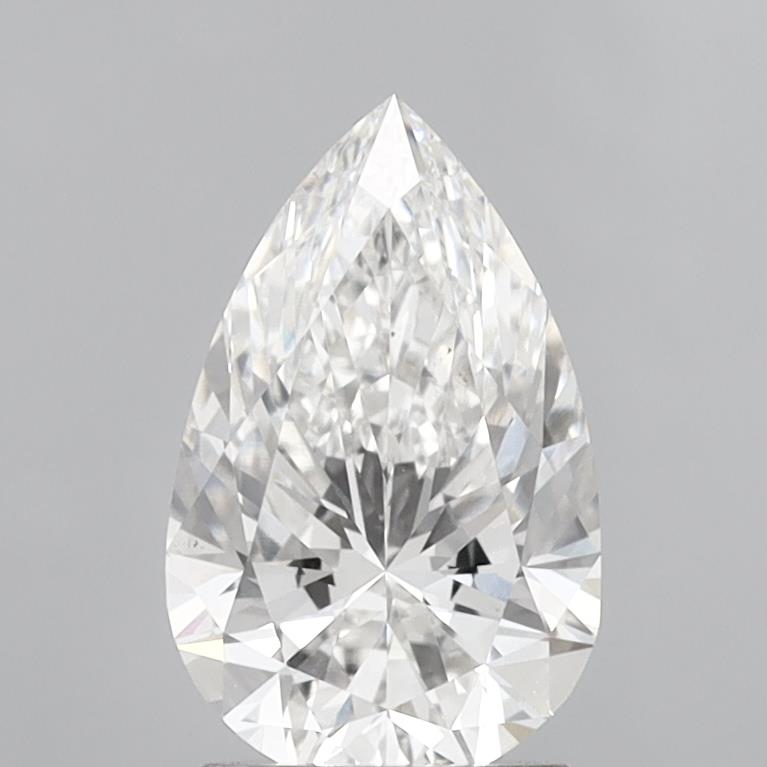 2.07 Carat Pear Shaped, Ideal Cut, E Color, VS1 Clarity, IGI Certified Lab Grown Diamond