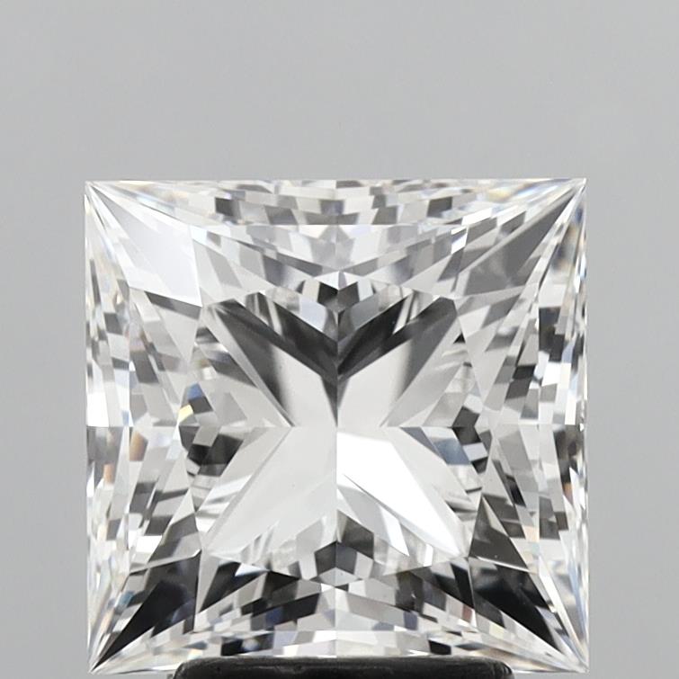 4.04 Carat Princess Shaped, Excellent Cut, E Color, VVS2 Clarity, IGI Certified Lab Grown Diamond