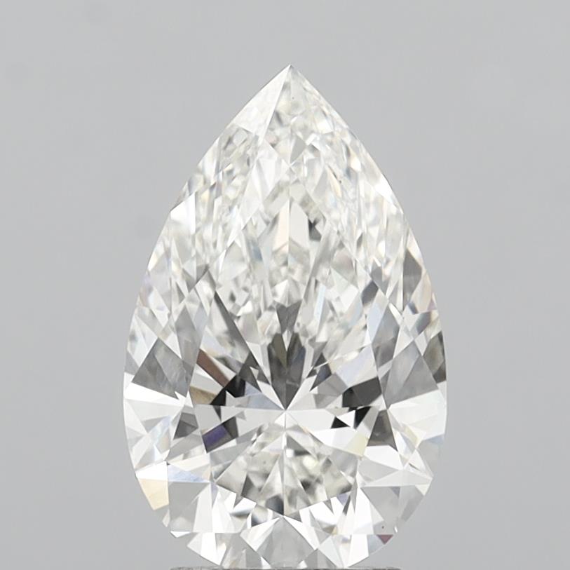 3.23 Carat Pear Shaped, Ideal Cut, G Color, VVS2 Clarity, IGI Certified Lab Grown Diamond