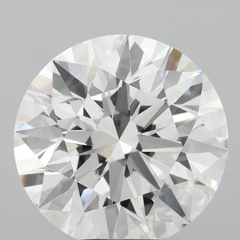 6.08 Carat Round Shaped, Ideal Cut, F Color, VVS2 Clarity, IGI Certified Lab Grown Diamond