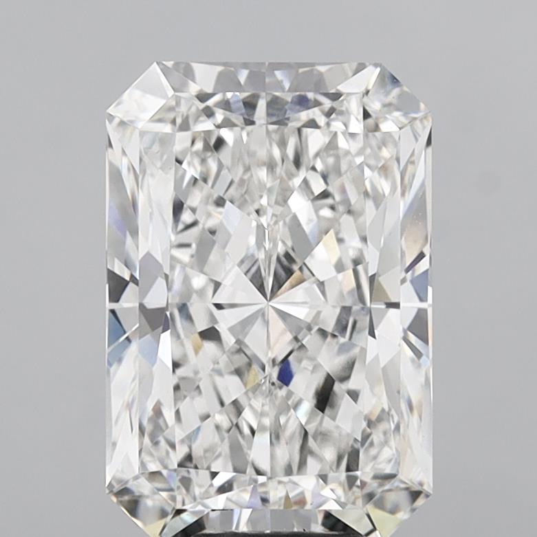 8.09 Carat Radiant Shaped, Ideal Cut, F Color, VS1 Clarity, IGI Certified Lab Grown Diamond