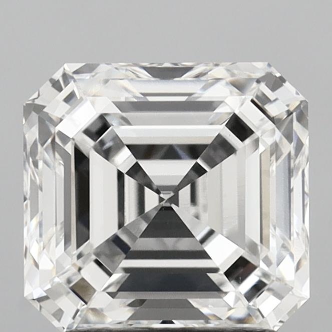 2.52 Carat Asscher Shaped, Excellent Cut, E Color, VS1 Clarity, IGI Certified Lab Grown Diamond