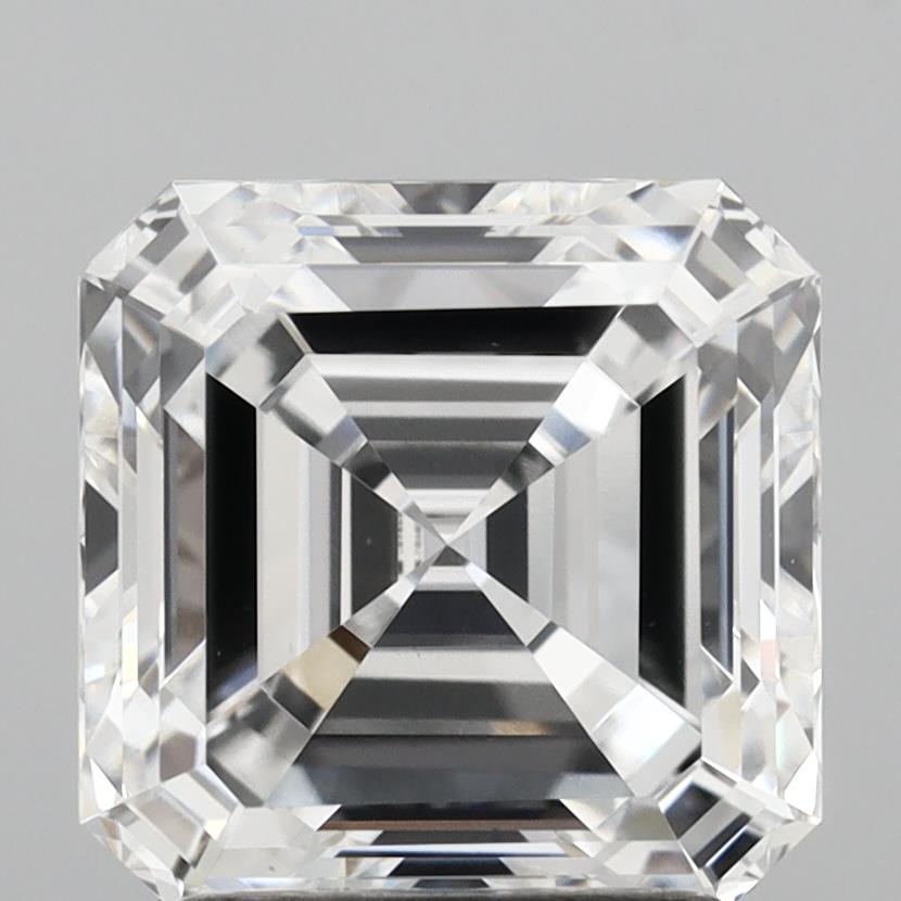 2.52 Carat Asscher Shaped, Excellent Cut, D Color, VS1 Clarity, IGI Certified Lab Grown Diamond