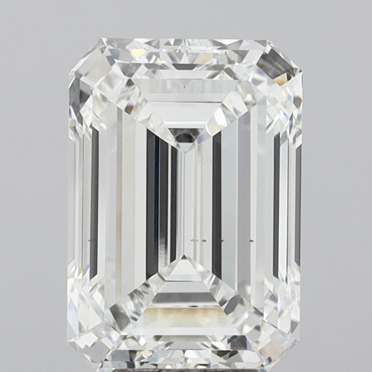 8.10 Carat Emerald Shaped, Excellent Cut, F Color, VS1 Clarity, IGI Certified Lab Grown Diamond