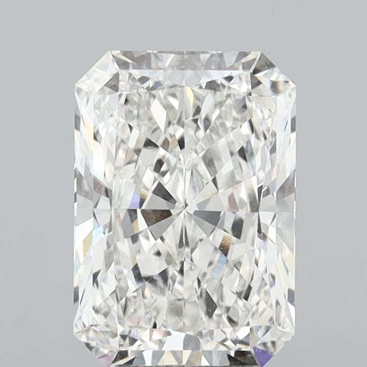 6.03 Carat Radiant Shaped, Ideal Cut, E Color, VVS2 Clarity, IGI Certified Lab Grown Diamond
