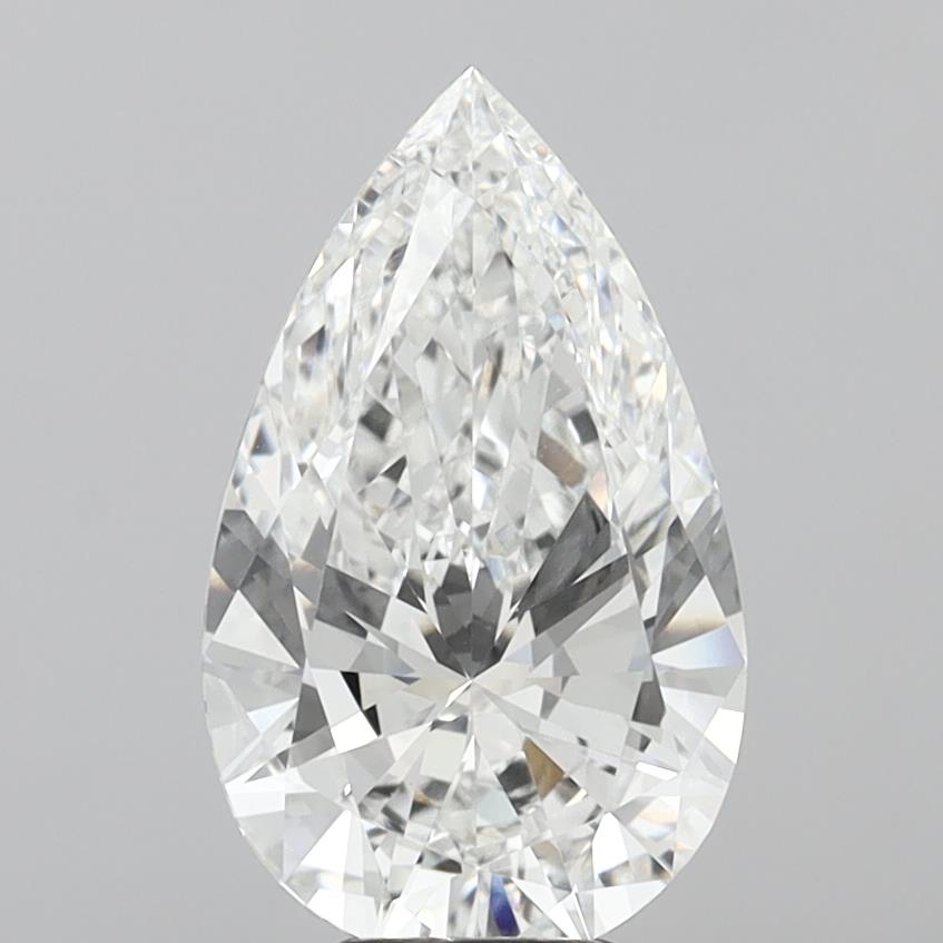 6.00 Carat Pear Shaped, Ideal Cut, E Color, VVS2 Clarity, IGI Certified Lab Grown Diamond