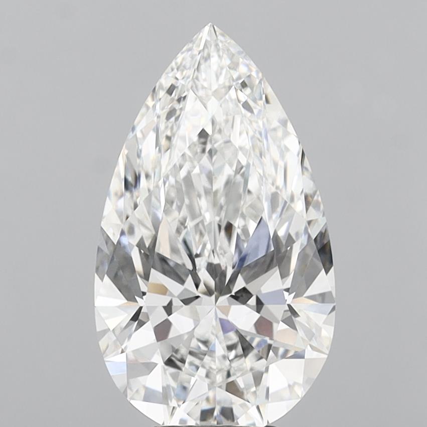 6.08 Carat Pear Shaped, Ideal Cut, E Color, VVS2 Clarity, IGI Certified Lab Grown Diamond