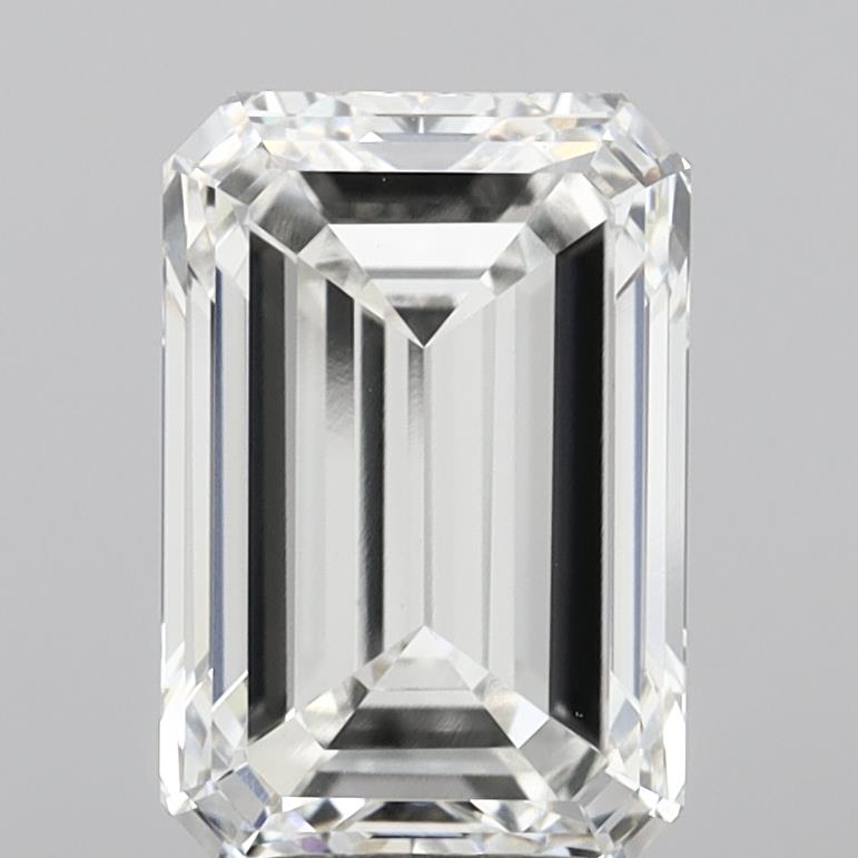 4.01 Carat Emerald Shaped, Excellent Cut, G Color, VVS2 Clarity, IGI Certified Lab Grown Diamond