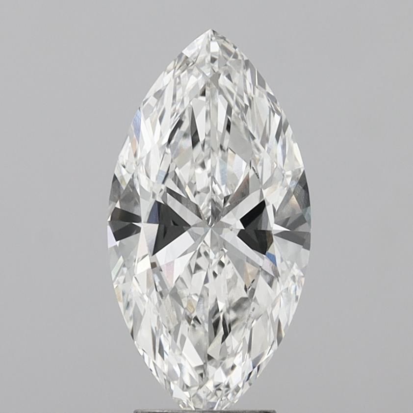 4.07 Carat Marquise Shaped, Ideal Cut, F Color, VVS2 Clarity, IGI Certified Lab Grown Diamond