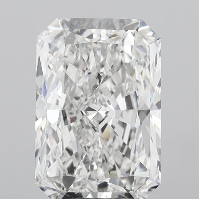 5.04 Carat Radiant Shaped, Ideal Cut, F Color, VVS2 Clarity, IGI Certified Lab Grown Diamond