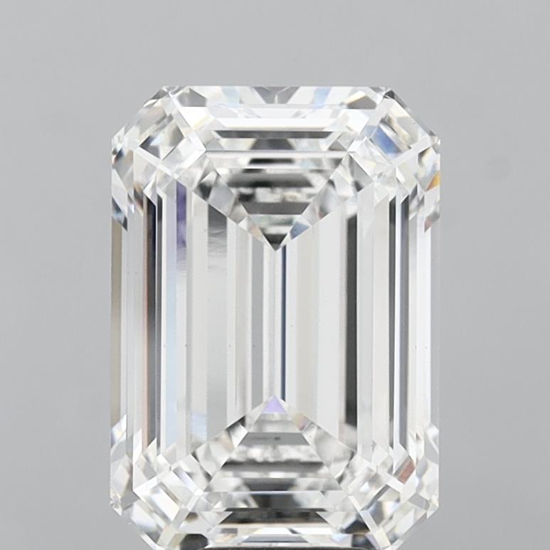 8.04 Carat Emerald Shaped, Ideal Cut, F Color, VS1 Clarity, IGI Certified Lab Grown Diamond
