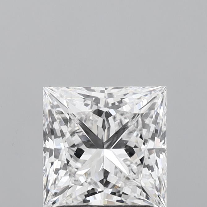 1.59 Carat Princess Shaped, Ideal Cut, D Color, VVS2 Clarity, IGI Certified Lab Grown Diamond