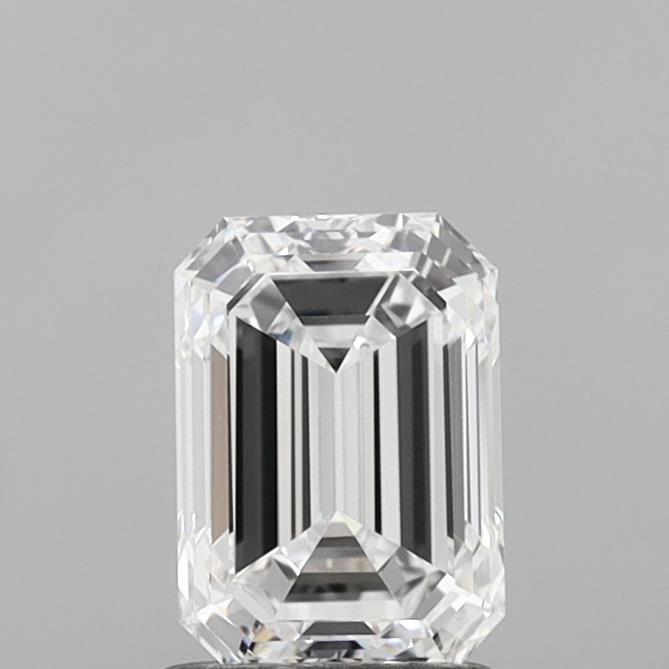 1.42 Carat Emerald Shaped, Ideal Cut, D Color, VVS2 Clarity, IGI Certified Lab Grown Diamond