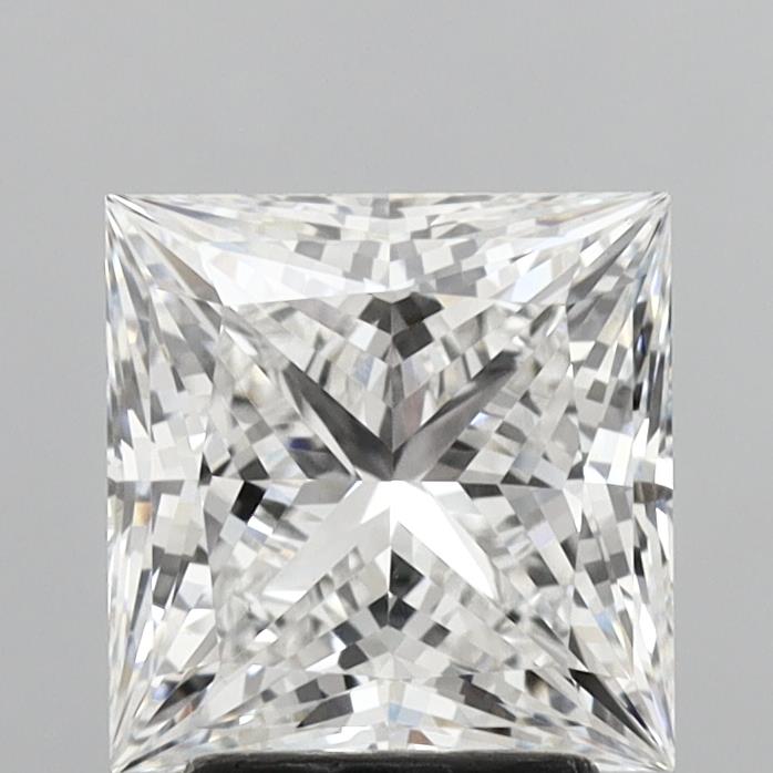 3.11 Carat Princess Shaped, Ideal Cut, E Color, VVS2 Clarity, IGI Certified Lab Grown Diamond