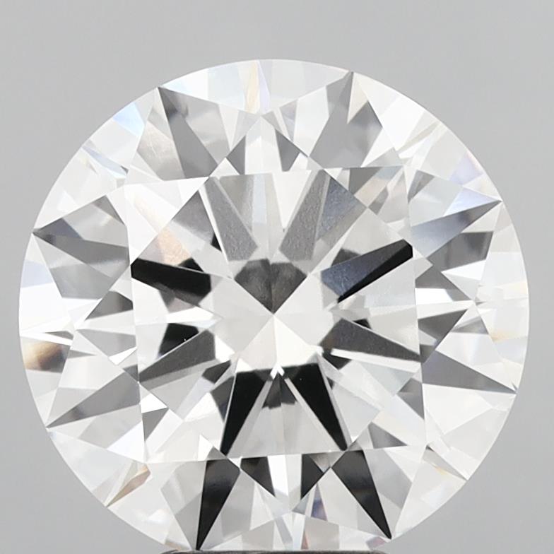 5.77 Carat Round Shaped, Excellent Cut, F Color, VVS2 Clarity, IGI Certified Lab Grown Diamond