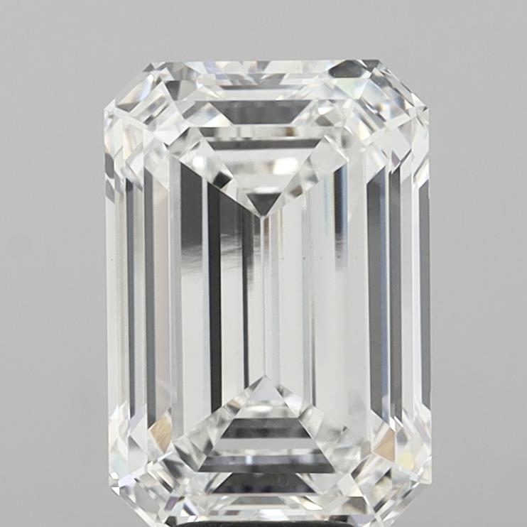 8.04 Carat Emerald Shaped, Ideal Cut, E Color, VVS2 Clarity, IGI Certified Lab Grown Diamond