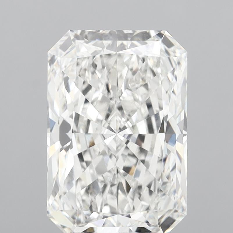 4.07 Carat Radiant Shaped, Ideal Cut, F Color, VVS2 Clarity, IGI Certified Lab Grown Diamond