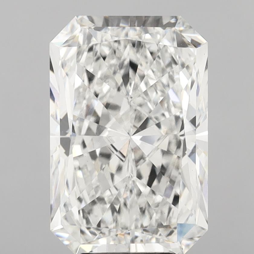 7.49 Carat Radiant Shaped, Excellent Cut, F Color, VS1 Clarity, IGI Certified Lab Grown Diamond
