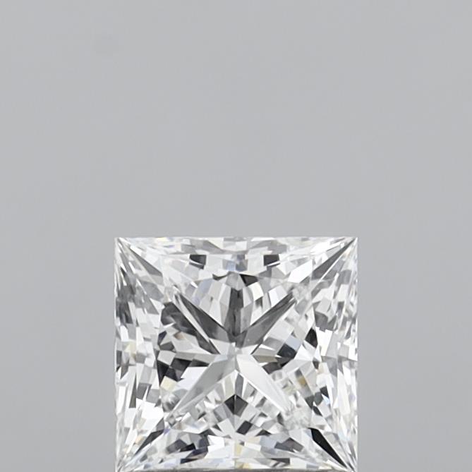 1.04 Carat Princess Shaped, Ideal Cut, D Color, VVS2 Clarity, IGI Certified Lab Grown Diamond