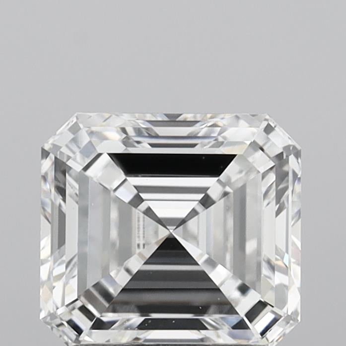 2.05 Carat Asscher Shaped, Excellent Cut, E Color, VVS2 Clarity, IGI Certified Lab Grown Diamond