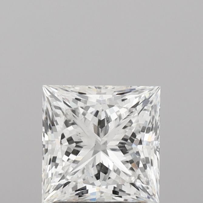1.52 Carat Princess Shaped, Ideal Cut, E Color, SI1 Clarity, IGI Certified Lab Grown Diamond