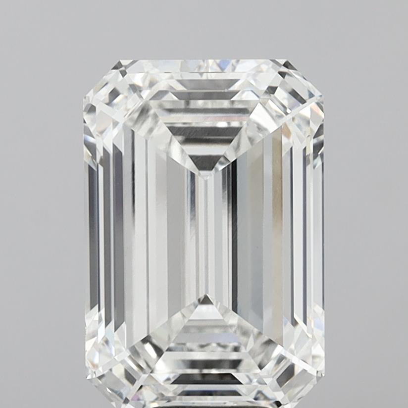 10.10 Carat Emerald Shaped, Ideal Cut, E Color, VS2 Clarity, IGI Certified Lab Grown Diamond