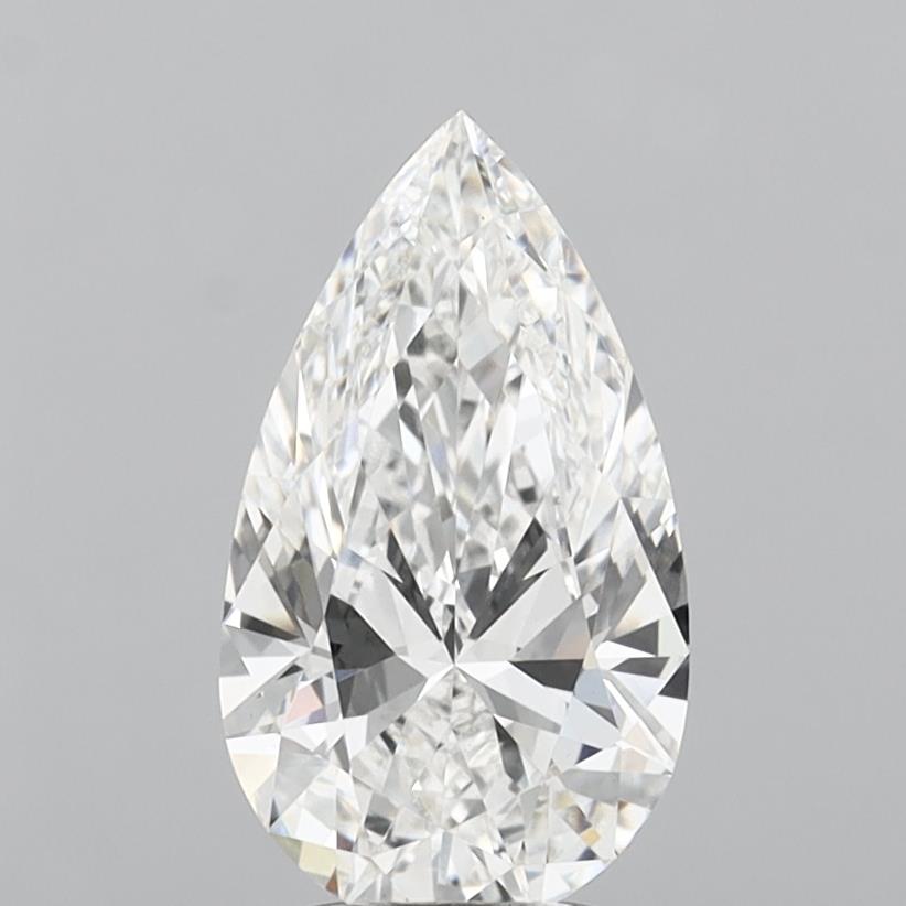 3.07 Carat Pear Shaped, Excellent Cut, E Color, VVS2 Clarity, IGI Certified Lab Grown Diamond