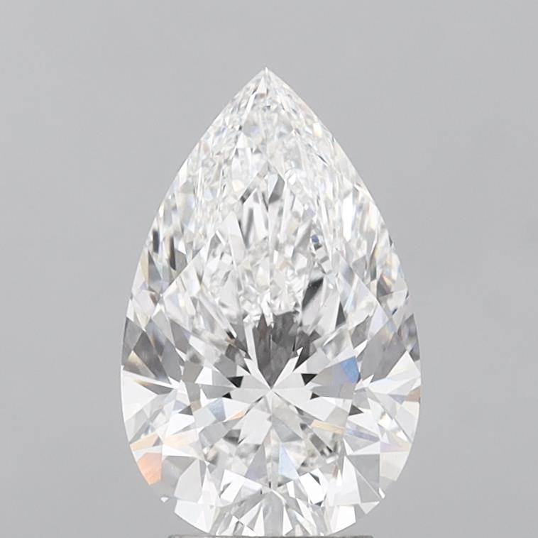 4.06 Carat Pear Shaped, Excellent Cut, D Color, VS1 Clarity, IGI Certified Lab Grown Diamond