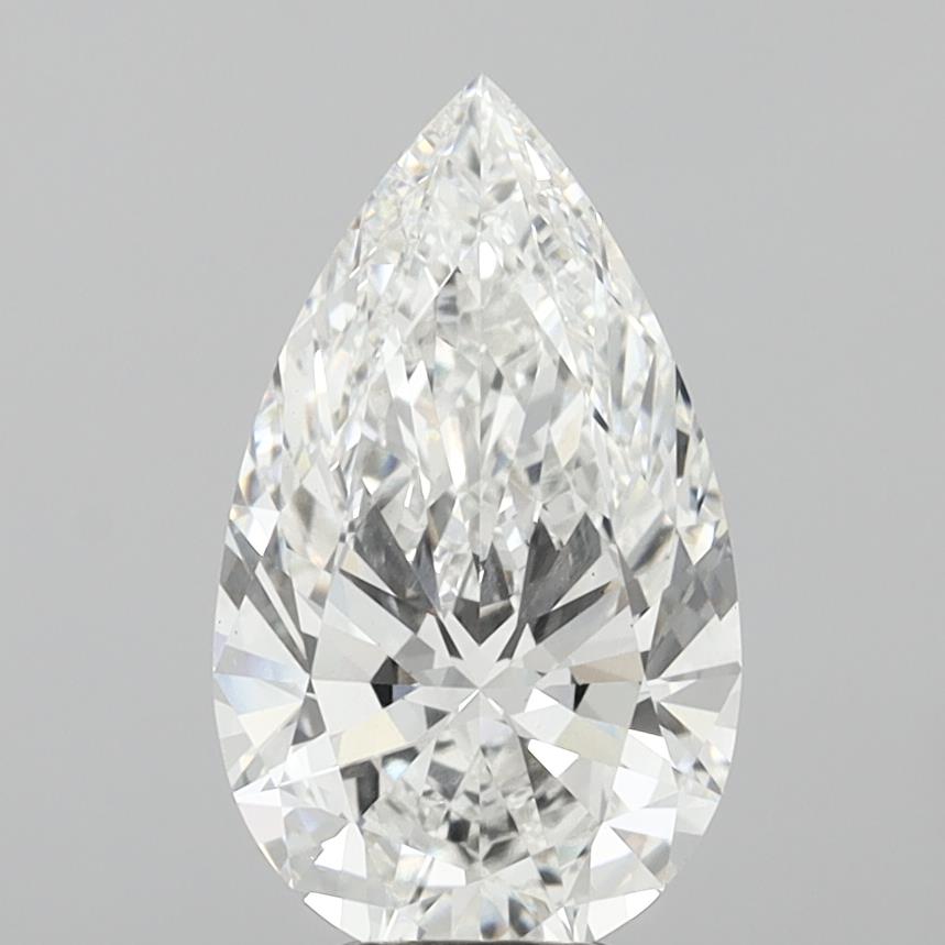 6.02 Carat Pear Shaped, Ideal Cut, E Color, VS1 Clarity, IGI Certified Lab Grown Diamond