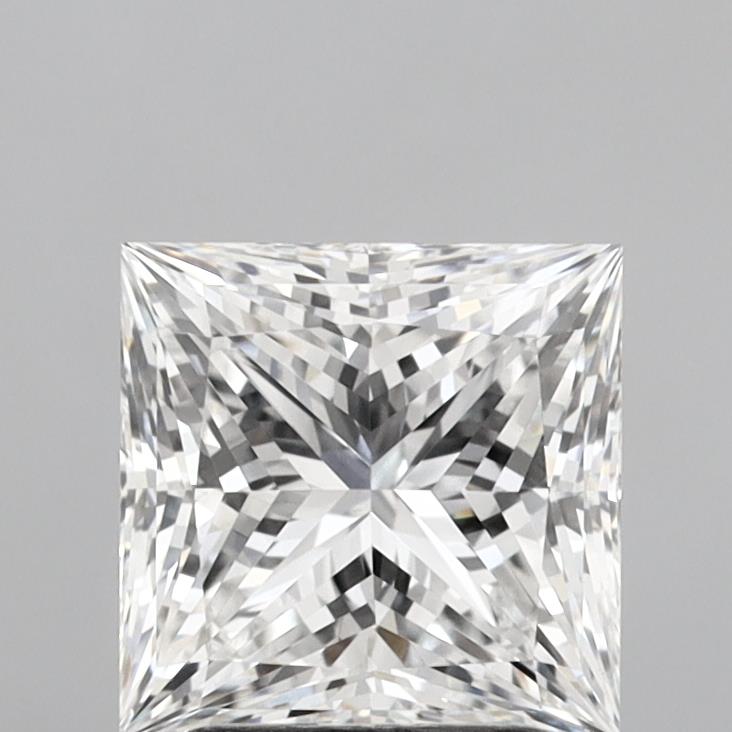 3.07 Carat Princess Shaped, Ideal Cut, E Color, VS1 Clarity, IGI Certified Lab Grown Diamond
