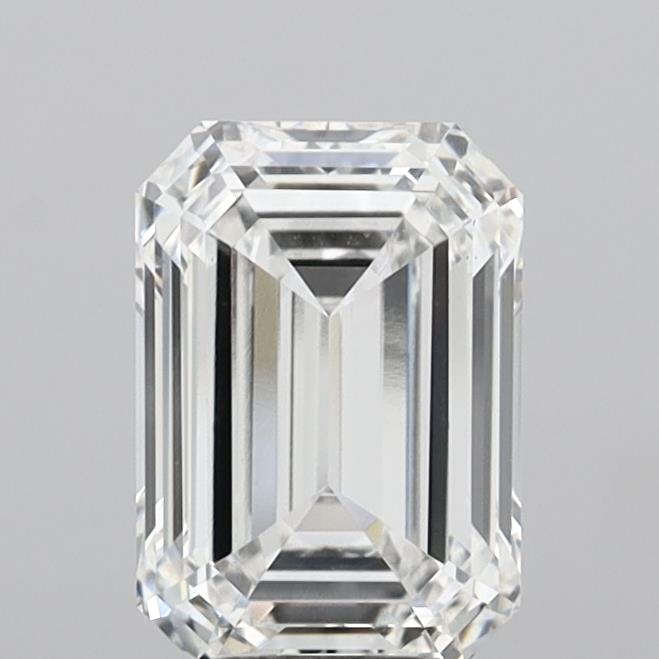 3.83 Carat Emerald Shaped, Ideal Cut, F Color, VS1 Clarity, IGI Certified Lab Grown Diamond