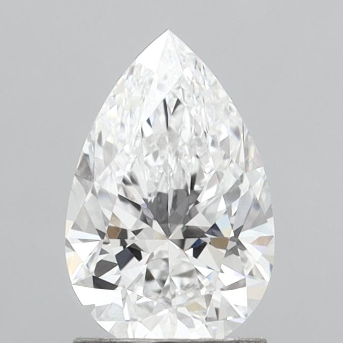 1.58 Carat Pear Shaped, Ideal Cut, D Color, VVS2 Clarity, IGI Certified Lab Grown Diamond