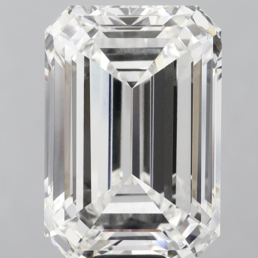 18.10 Carat Emerald Shaped, Ideal Cut, F Color, VVS2 Clarity, IGI Certified Lab Grown Diamond