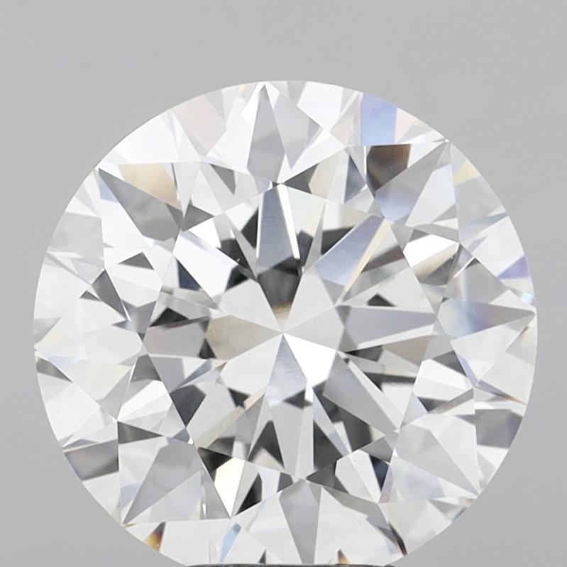 6.07 Carat Round Shaped, Excellent Cut, F Color, VVS2 Clarity, IGI Certified Lab Grown Diamond