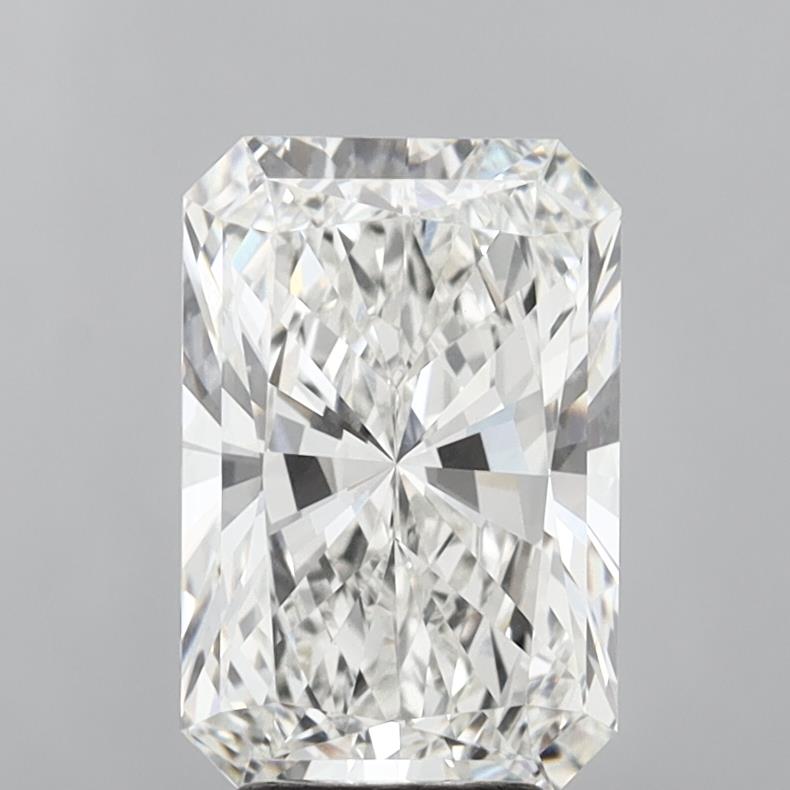 5.11 Carat Radiant Shaped, Ideal Cut, F Color, VVS2 Clarity, IGI Certified Lab Grown Diamond