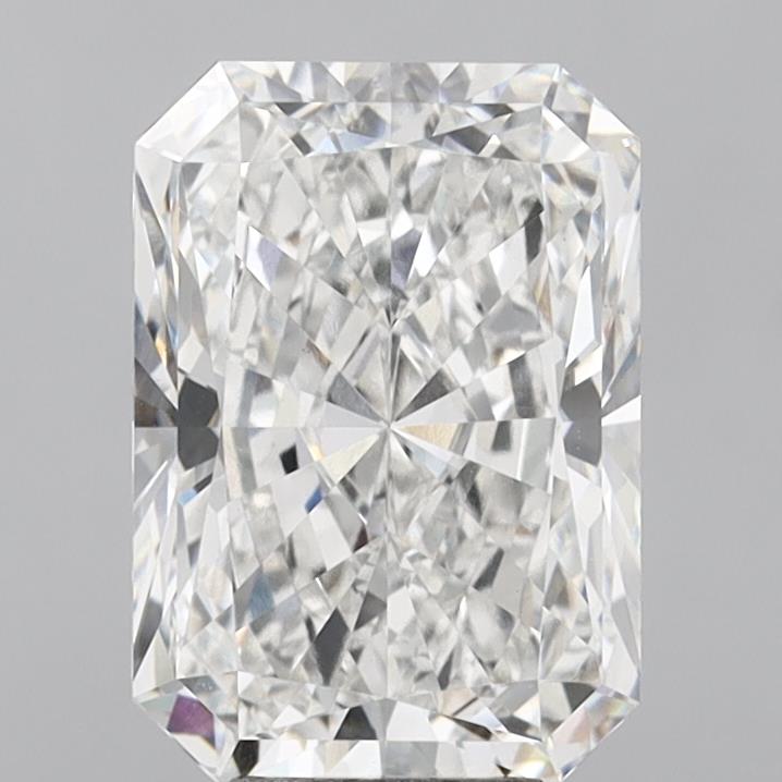 7.55 Carat Radiant Shaped, Ideal Cut, F Color, VS1 Clarity, IGI Certified Lab Grown Diamond