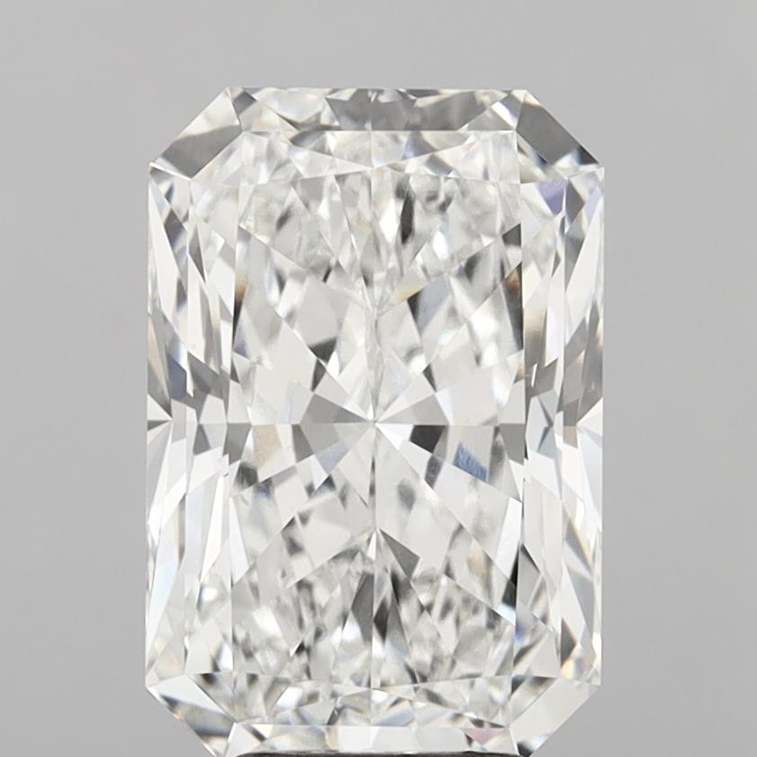 6.05 Carat Radiant Shaped, Ideal Cut, F Color, VVS2 Clarity, IGI Certified Lab Grown Diamond