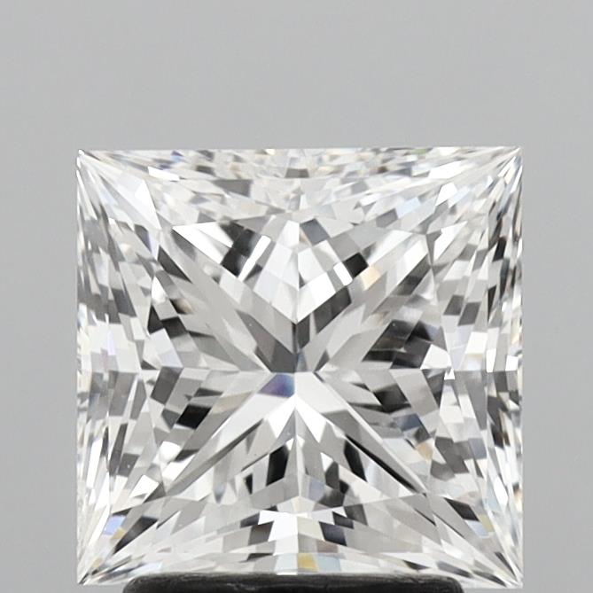 3.07 Carat Princess Shaped, Excellent Cut, F Color, VVS2 Clarity, IGI Certified Lab Grown Diamond